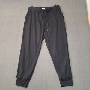 Sage Collective Joggers Women Large Black Nylon Spandex Drawstring Pants